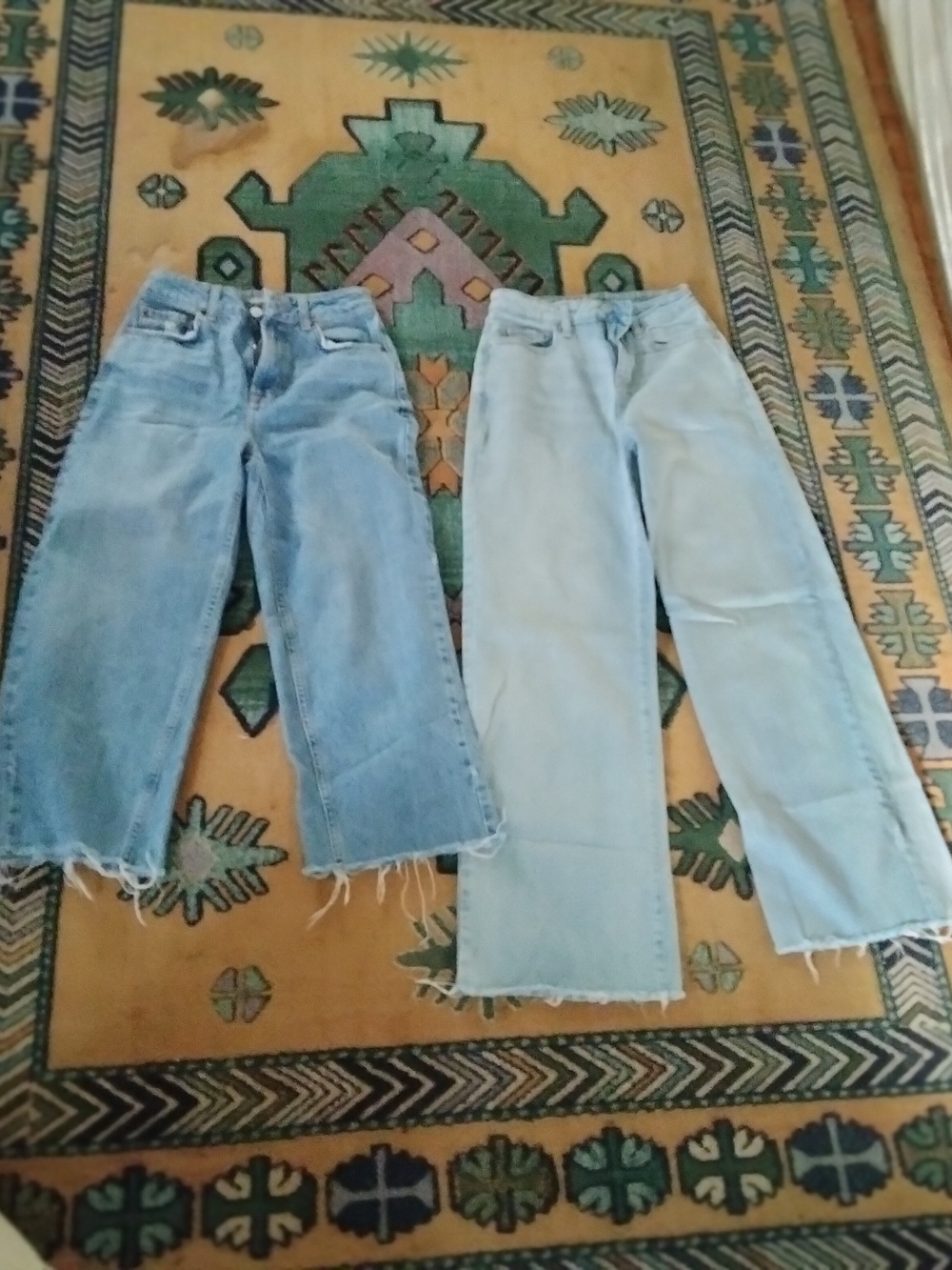 Light Blue Women's-wide Leg Jeans